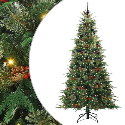 vidaXL Künstlicher klappbarer Weihnachtsbaum Grün 240 cm PE und PVC