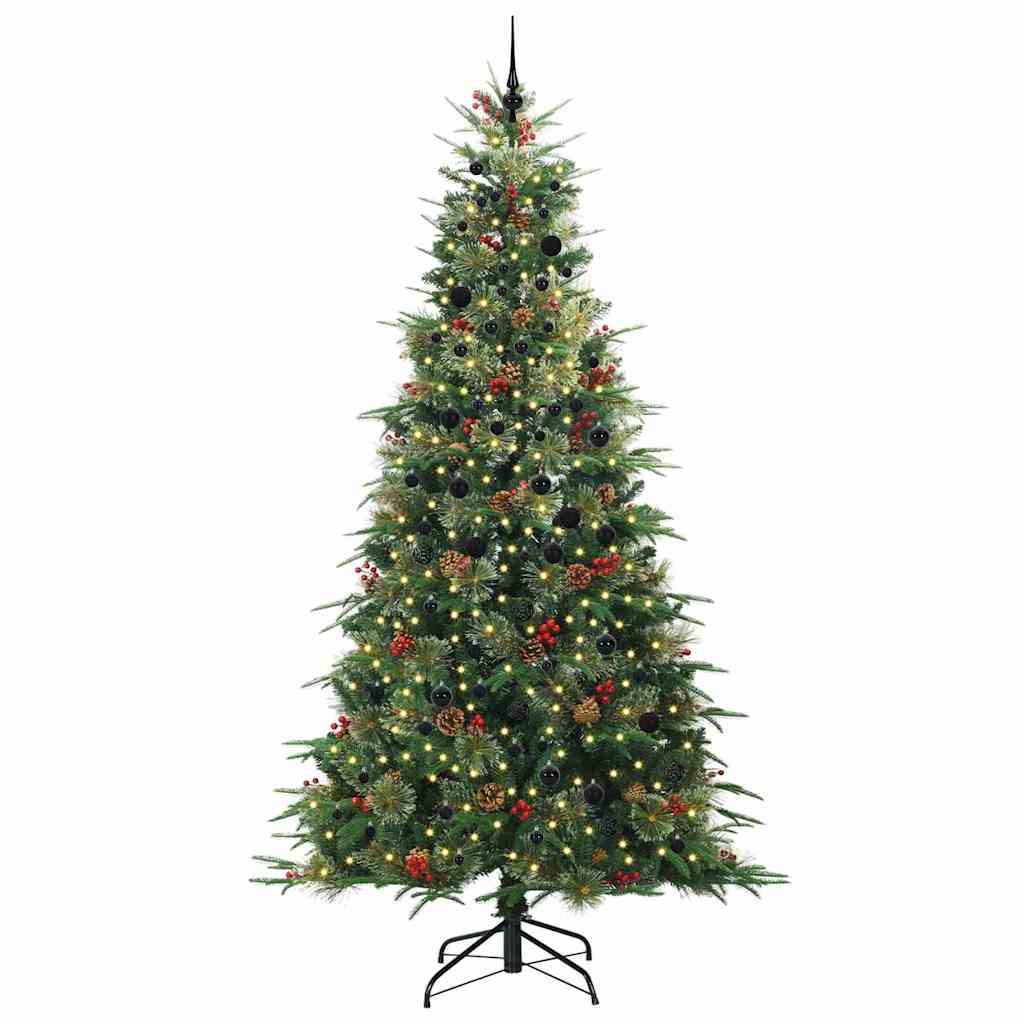 vidaXL Künstlicher klappbarer Weihnachtsbaum Grün 240 cm PE und PVC