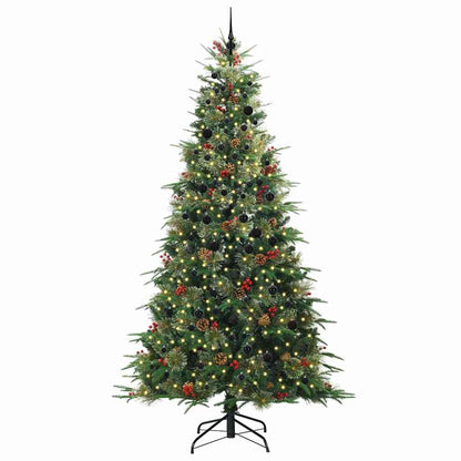 vidaXL Künstlicher klappbarer Weihnachtsbaum Grün 240 cm PE und PVC