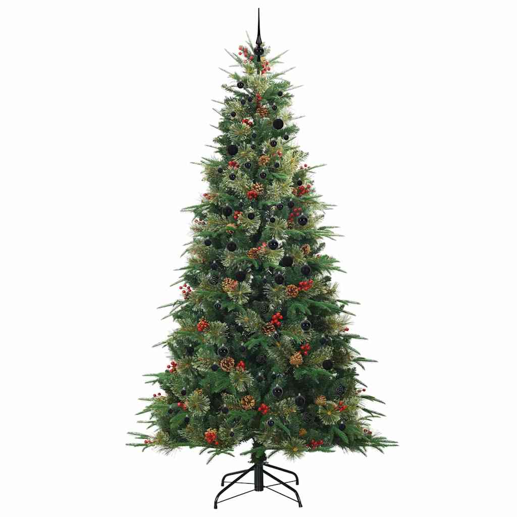 vidaXL Künstlicher klappbarer Weihnachtsbaum Grün 240 cm PE und PVC
