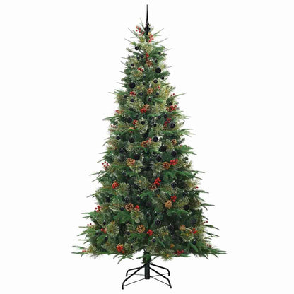 vidaXL Künstlicher klappbarer Weihnachtsbaum Grün 240 cm PE und PVC