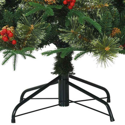 vidaXL Künstlicher klappbarer Weihnachtsbaum Grün 240 cm PE und PVC