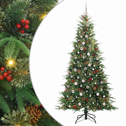 vidaXL Künstlicher klappbarer Weihnachtsbaum Grün 240 cm PE und PVC