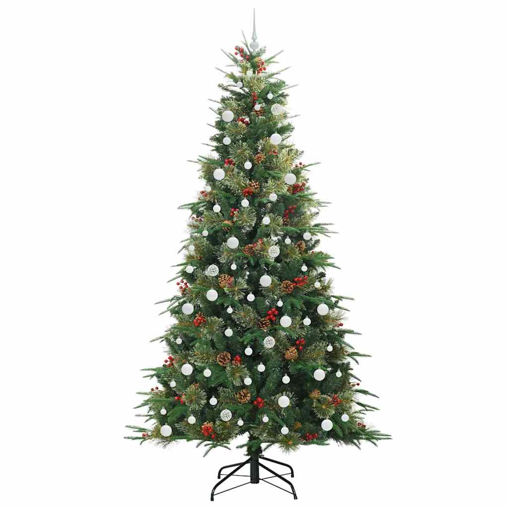 vidaXL Künstlicher klappbarer Weihnachtsbaum Grün 240 cm PE und PVC