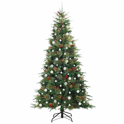vidaXL Künstlicher klappbarer Weihnachtsbaum Grün 240 cm PE und PVC