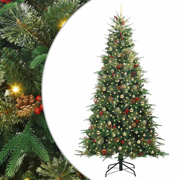 vidaXL Künstlicher klappbarer Weihnachtsbaum Grün 240 cm PE und PVC