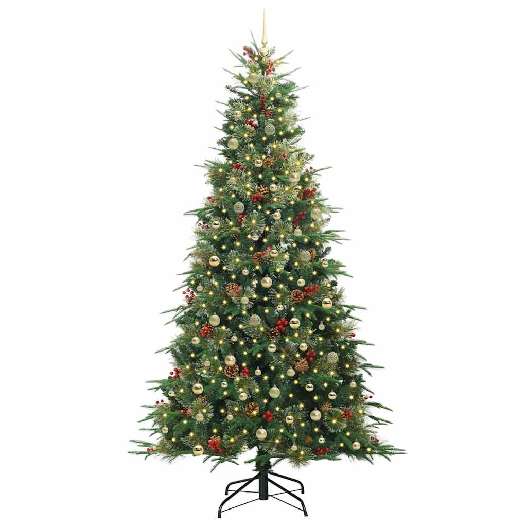 vidaXL Künstlicher klappbarer Weihnachtsbaum Grün 240 cm PE und PVC