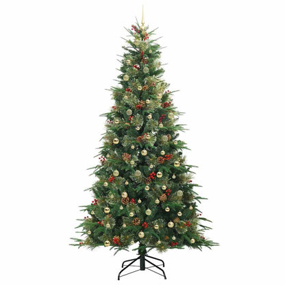vidaXL Künstlicher klappbarer Weihnachtsbaum Grün 240 cm PE und PVC