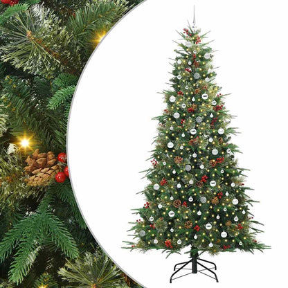 vidaXL Künstlicher klappbarer Weihnachtsbaum Grün 240 cm PE und PVC