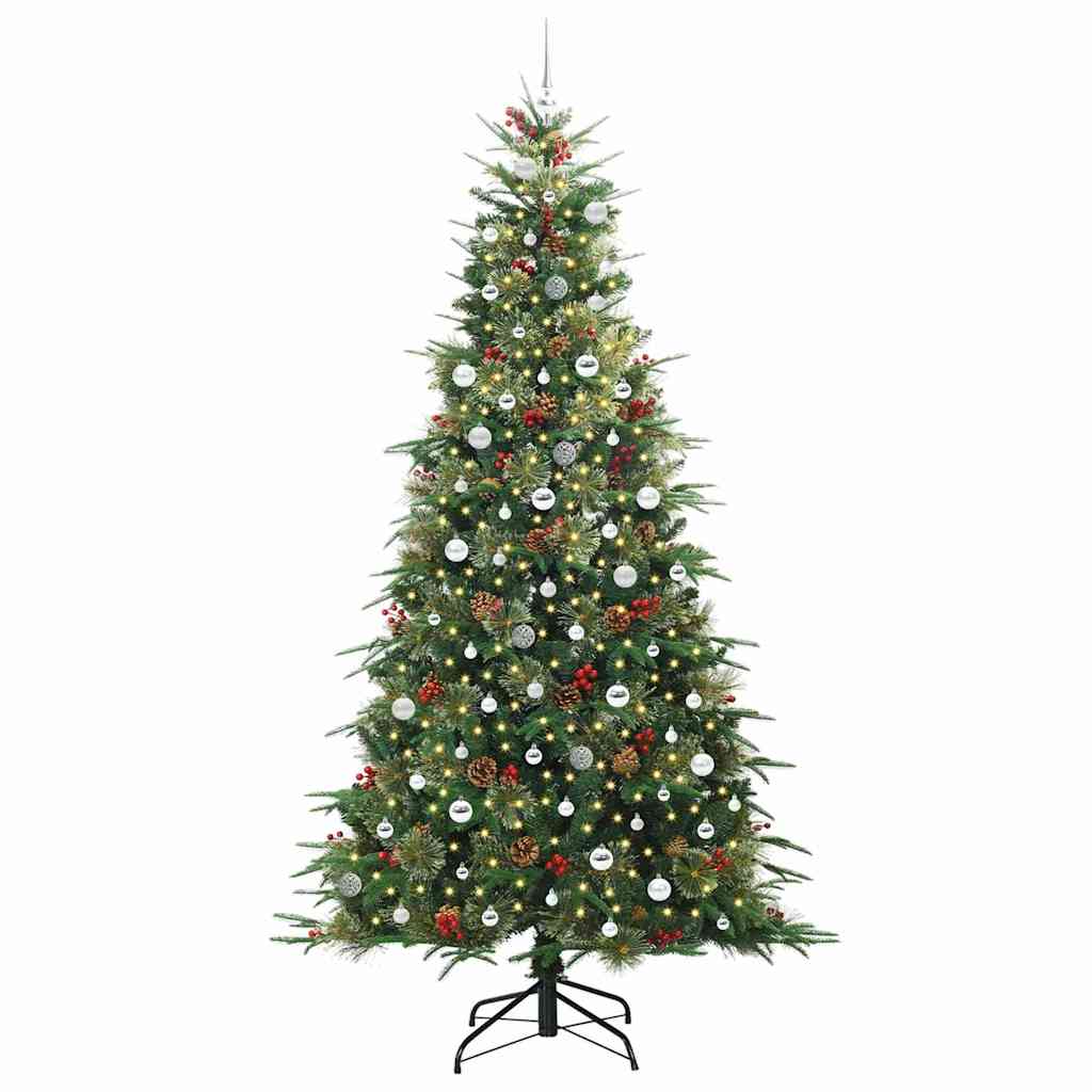 vidaXL Künstlicher klappbarer Weihnachtsbaum Grün 240 cm PE und PVC