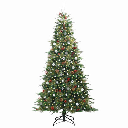 vidaXL Künstlicher klappbarer Weihnachtsbaum Grün 240 cm PE und PVC
