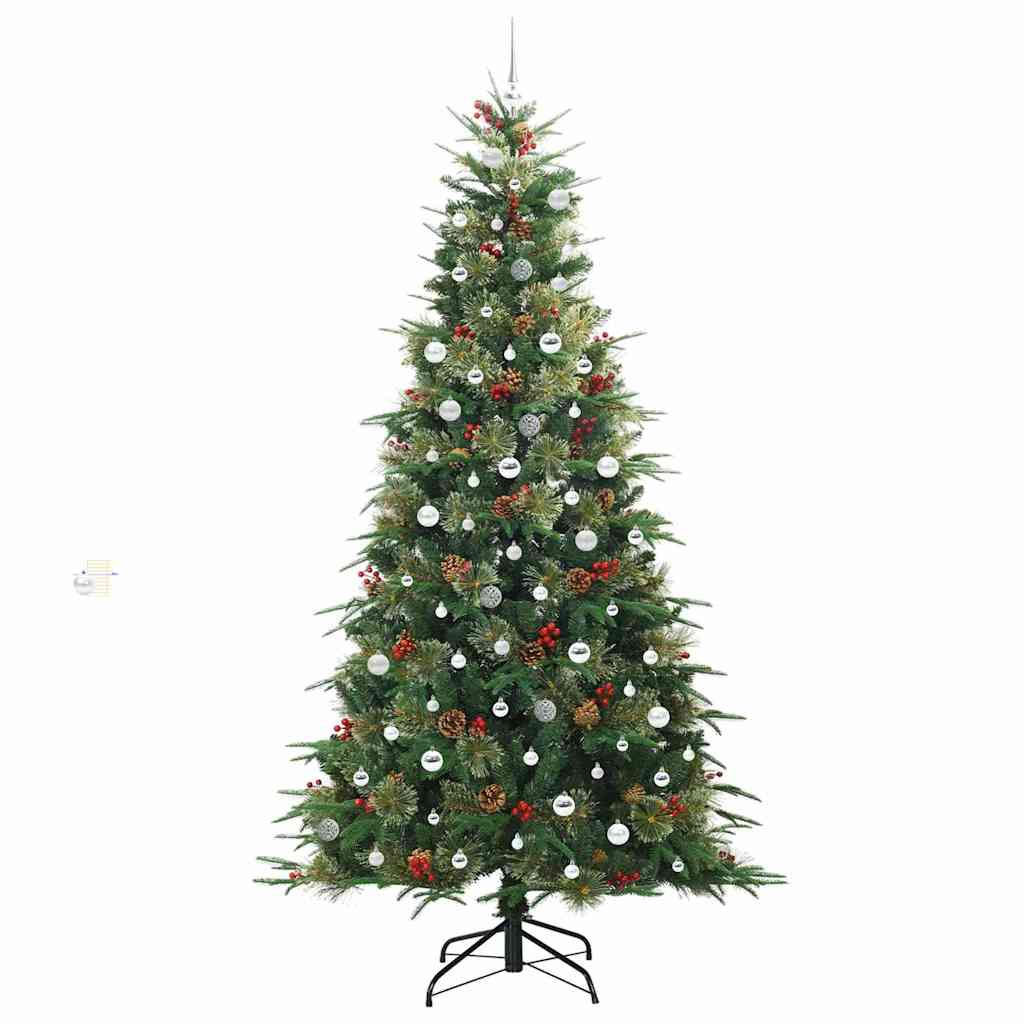 vidaXL Künstlicher klappbarer Weihnachtsbaum Grün 240 cm PE und PVC