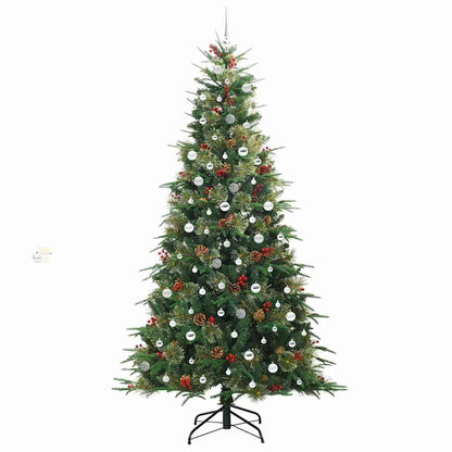 vidaXL Künstlicher klappbarer Weihnachtsbaum Grün 240 cm PE und PVC