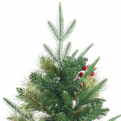 vidaXL Künstlicher klappbarer Weihnachtsbaum Grün 240 cm PE und PVC