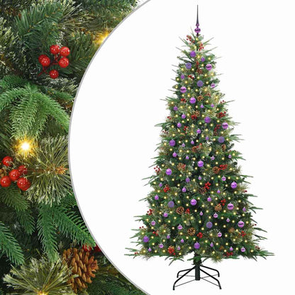 vidaXL Künstlicher klappbarer Weihnachtsbaum Grün 240 cm PE und PVC