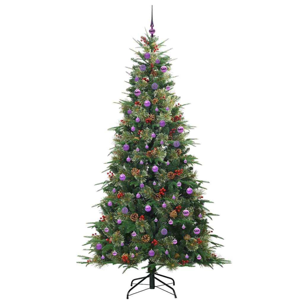 vidaXL Künstlicher klappbarer Weihnachtsbaum Grün 240 cm PE und PVC