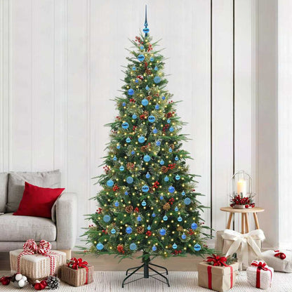 vidaXL Künstlicher klappbarer Weihnachtsbaum Grün 240 cm PE und PVC