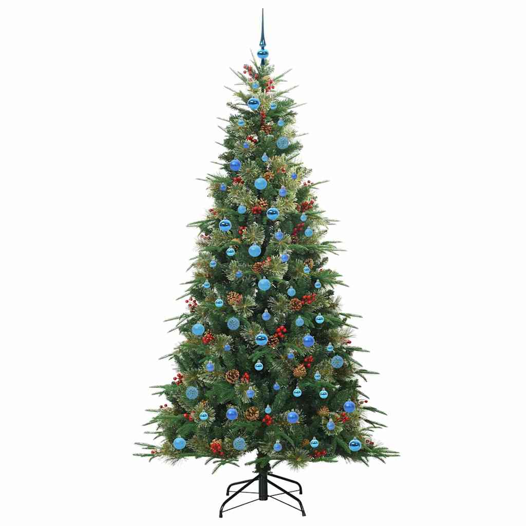 vidaXL Künstlicher klappbarer Weihnachtsbaum Grün 240 cm PE und PVC