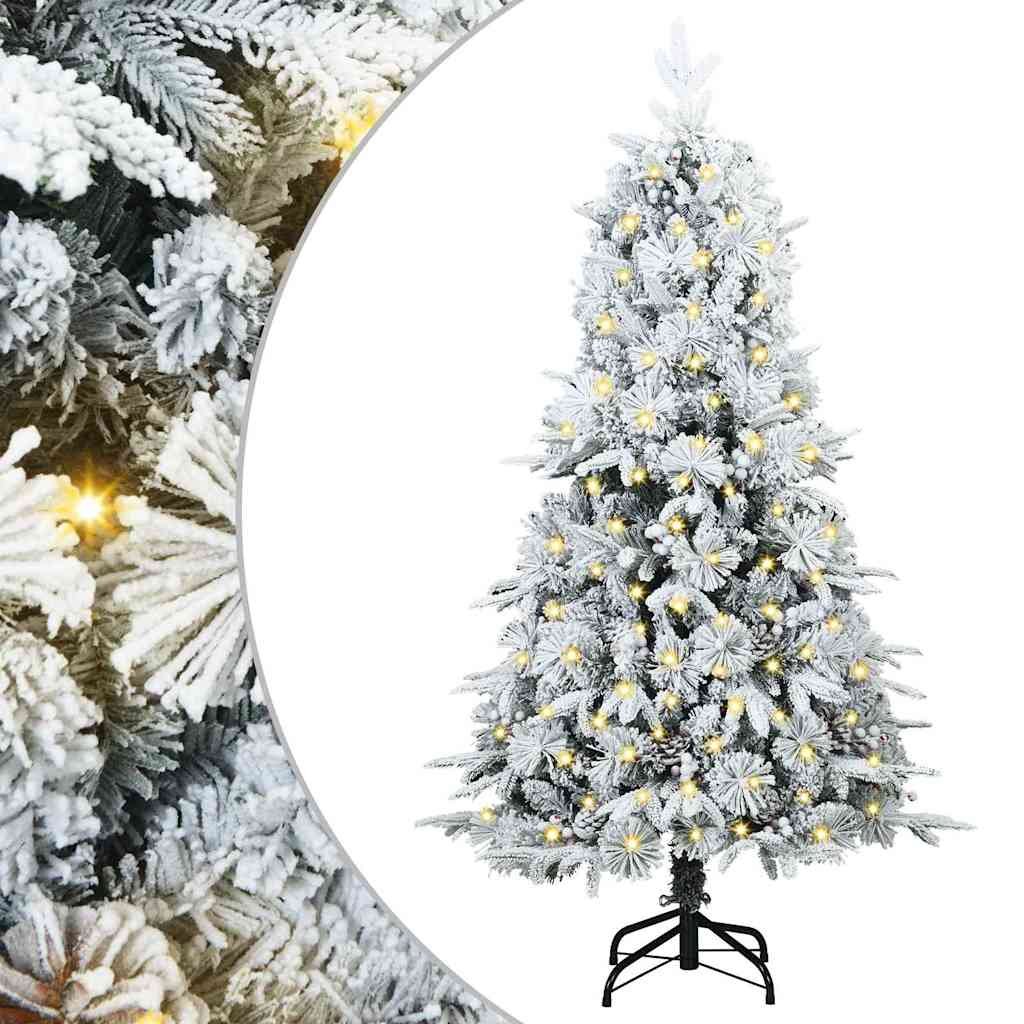 vidaXL Künstlicher klappbarer Weihnachtsbaum Grün 120 cm PE und PVC