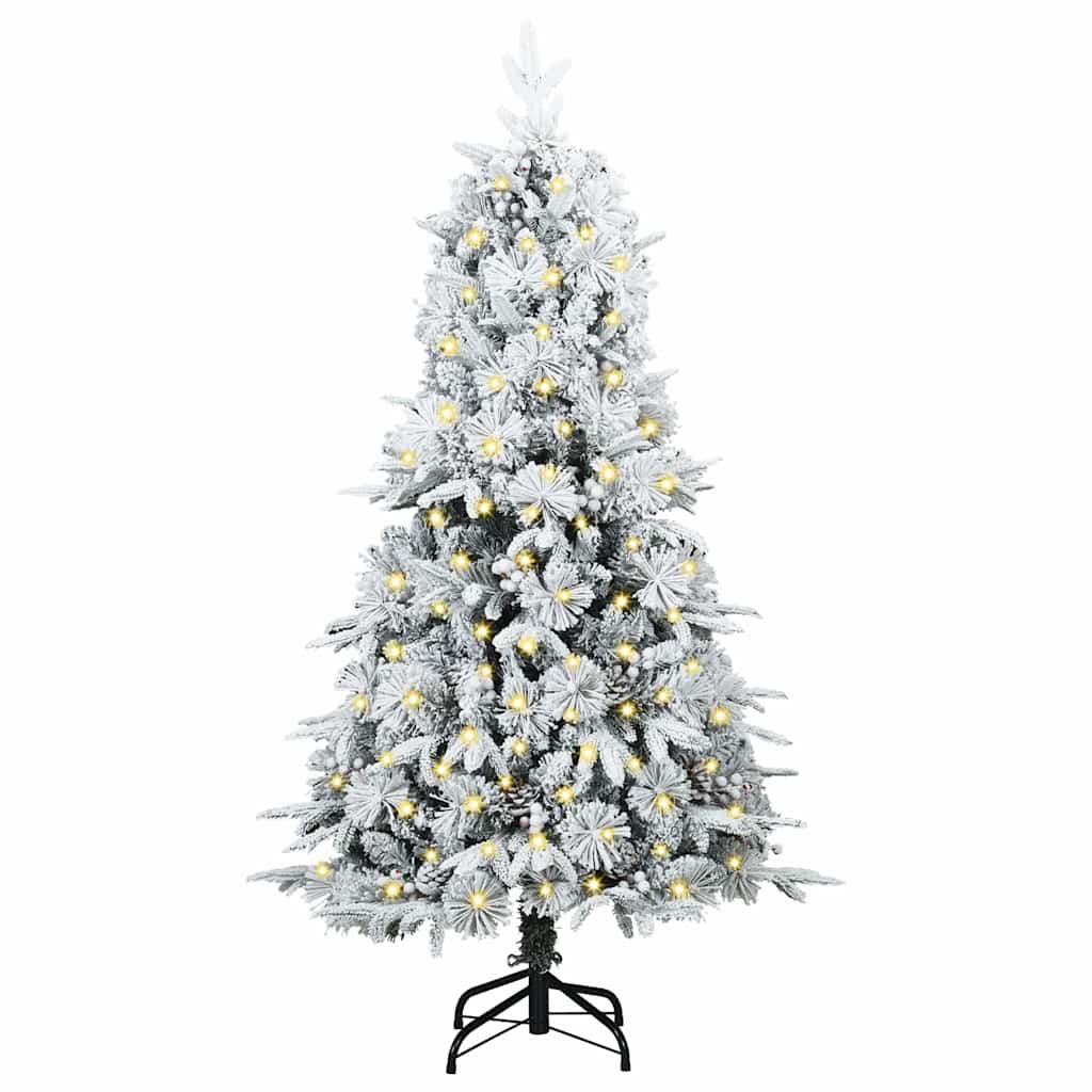 vidaXL Künstlicher klappbarer Weihnachtsbaum Grün 120 cm PE und PVC