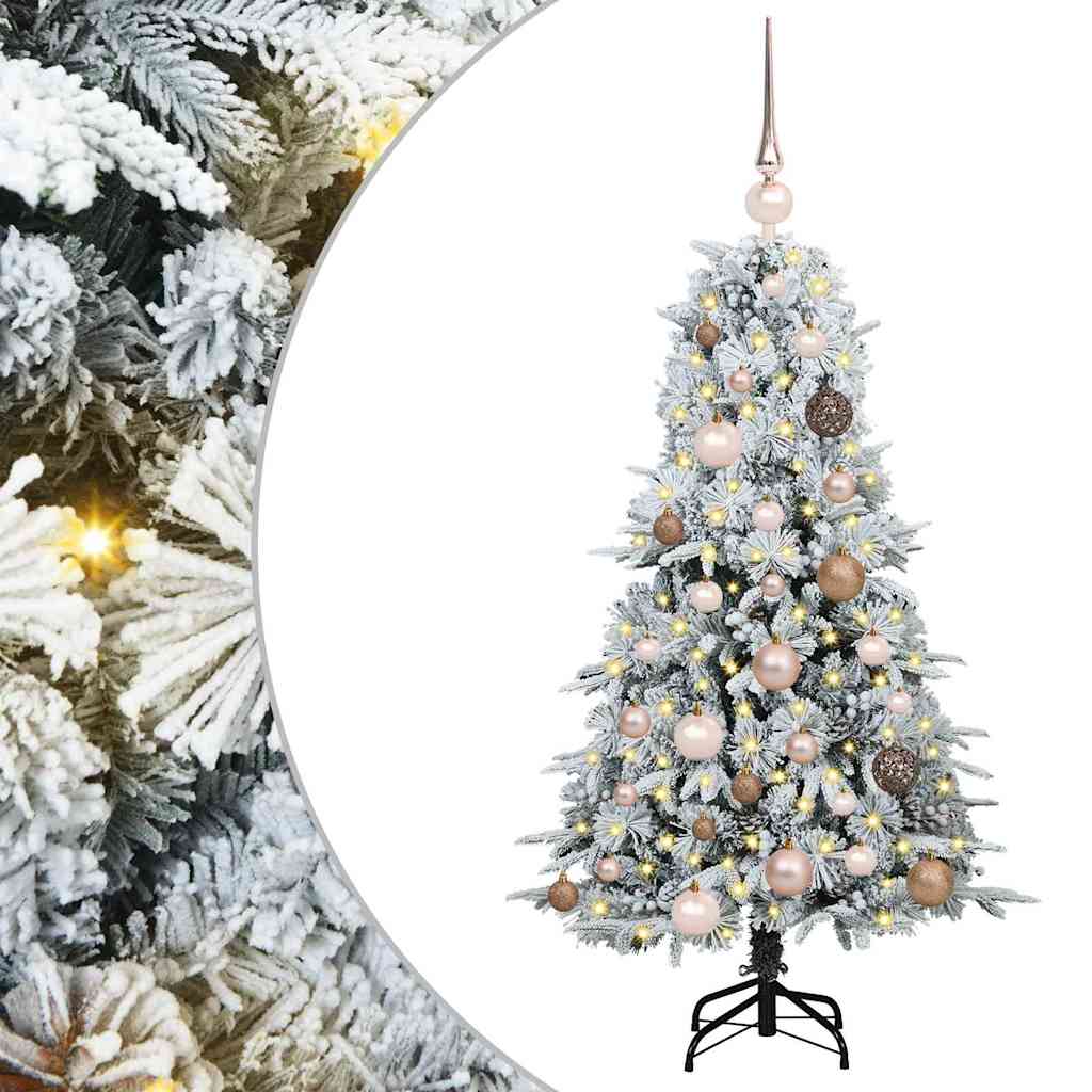 vidaXL Künstlicher klappbarer Weihnachtsbaum Weiß 120 cm PE und PVC
