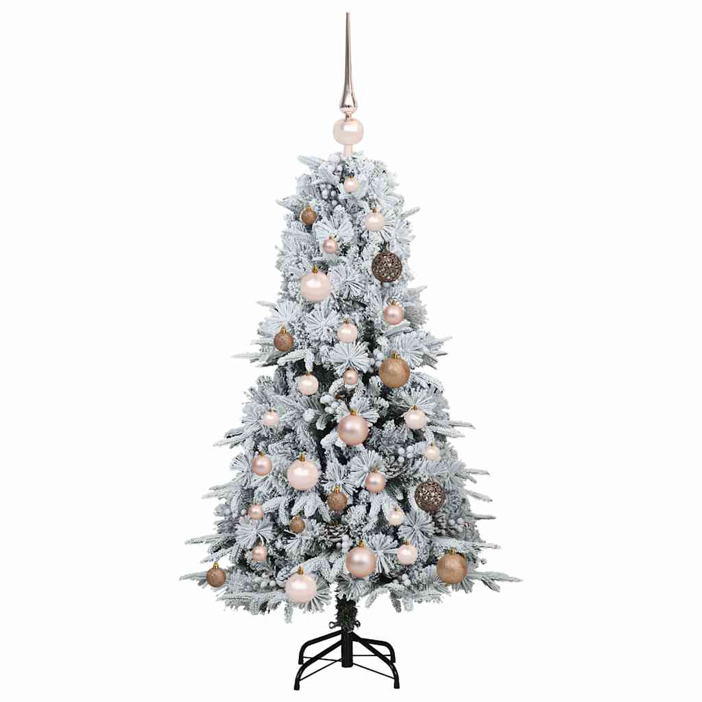 vidaXL Künstlicher klappbarer Weihnachtsbaum Weiß 120 cm PE und PVC
