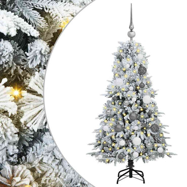 vidaXL Künstlicher klappbarer Weihnachtsbaum Weiß 120 cm PE und PVC
