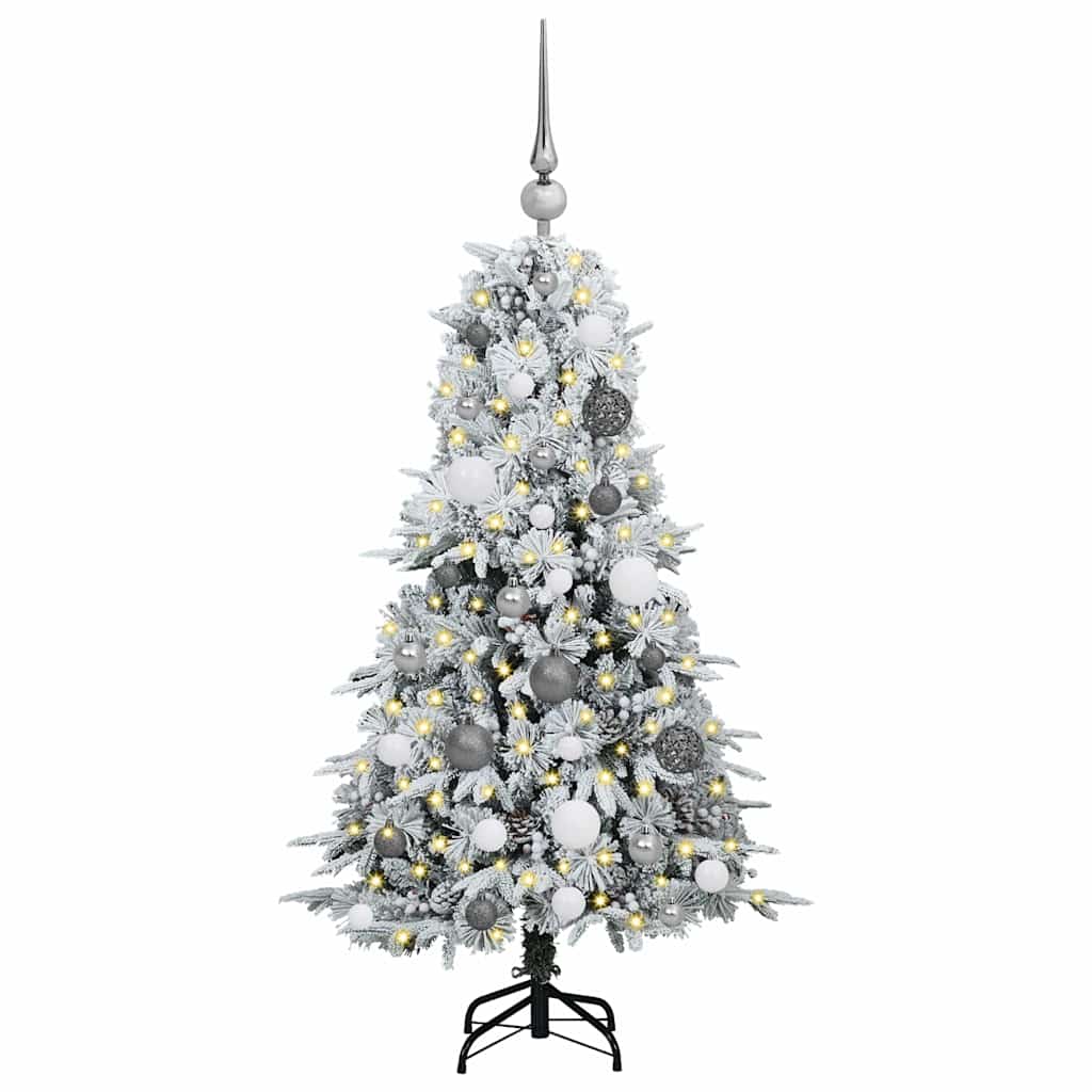 Künstlicher klappbarer Weihnachtsbaum Weiß 120 cm PE und PVC
