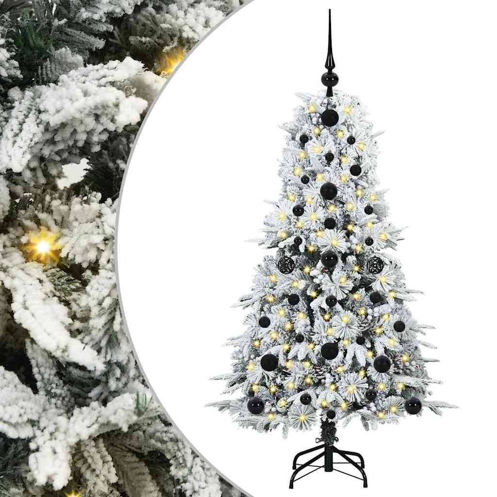 vidaXL Künstlicher klappbarer Weihnachtsbaum Weiß 120 cm PE und PVC