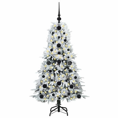 vidaXL Künstlicher klappbarer Weihnachtsbaum Weiß 120 cm PE und PVC