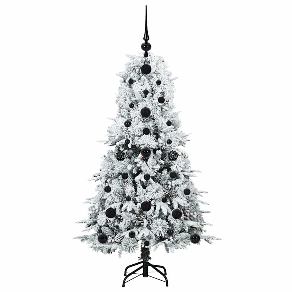 vidaXL Künstlicher klappbarer Weihnachtsbaum Weiß 120 cm PE und PVC