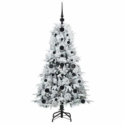 vidaXL Künstlicher klappbarer Weihnachtsbaum Weiß 120 cm PE und PVC
