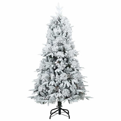 vidaXL Künstlicher klappbarer Weihnachtsbaum Weiß 120 cm PE und PVC