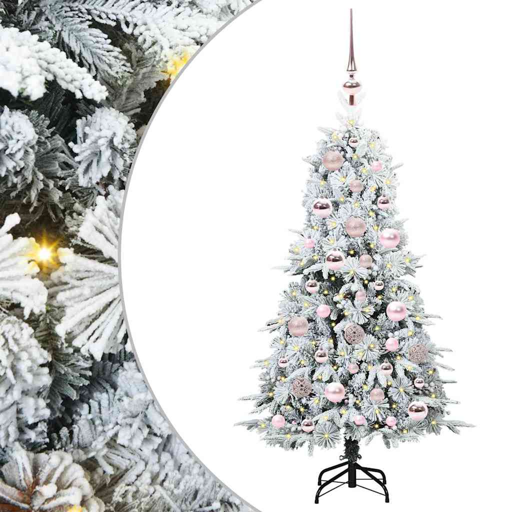 vidaXL Künstlicher klappbarer Weihnachtsbaum Weiß 120 cm PE und PVC