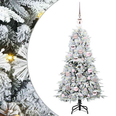 vidaXL Künstlicher klappbarer Weihnachtsbaum Weiß 120 cm PE und PVC