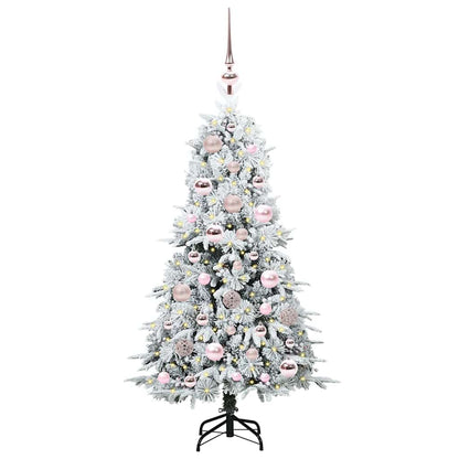 vidaXL Künstlicher klappbarer Weihnachtsbaum Weiß 120 cm PE und PVC