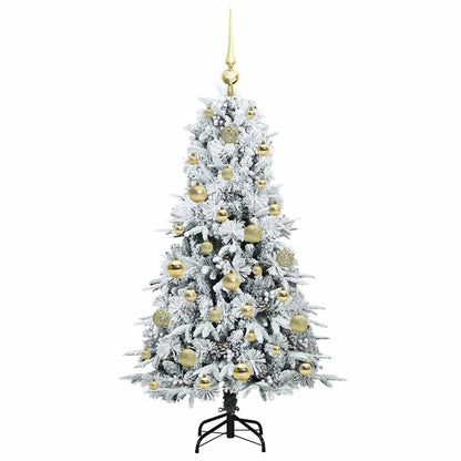 Künstlicher klappbarer Weihnachtsbaum Weiß 120 cm PE und PVC