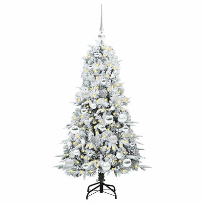vidaXL Künstlicher klappbarer Weihnachtsbaum Weiß 120 cm PE und PVC