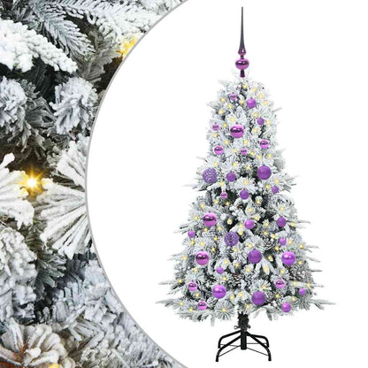 vidaXL Künstlicher klappbarer Weihnachtsbaum Weiß 120 cm PE und PVC