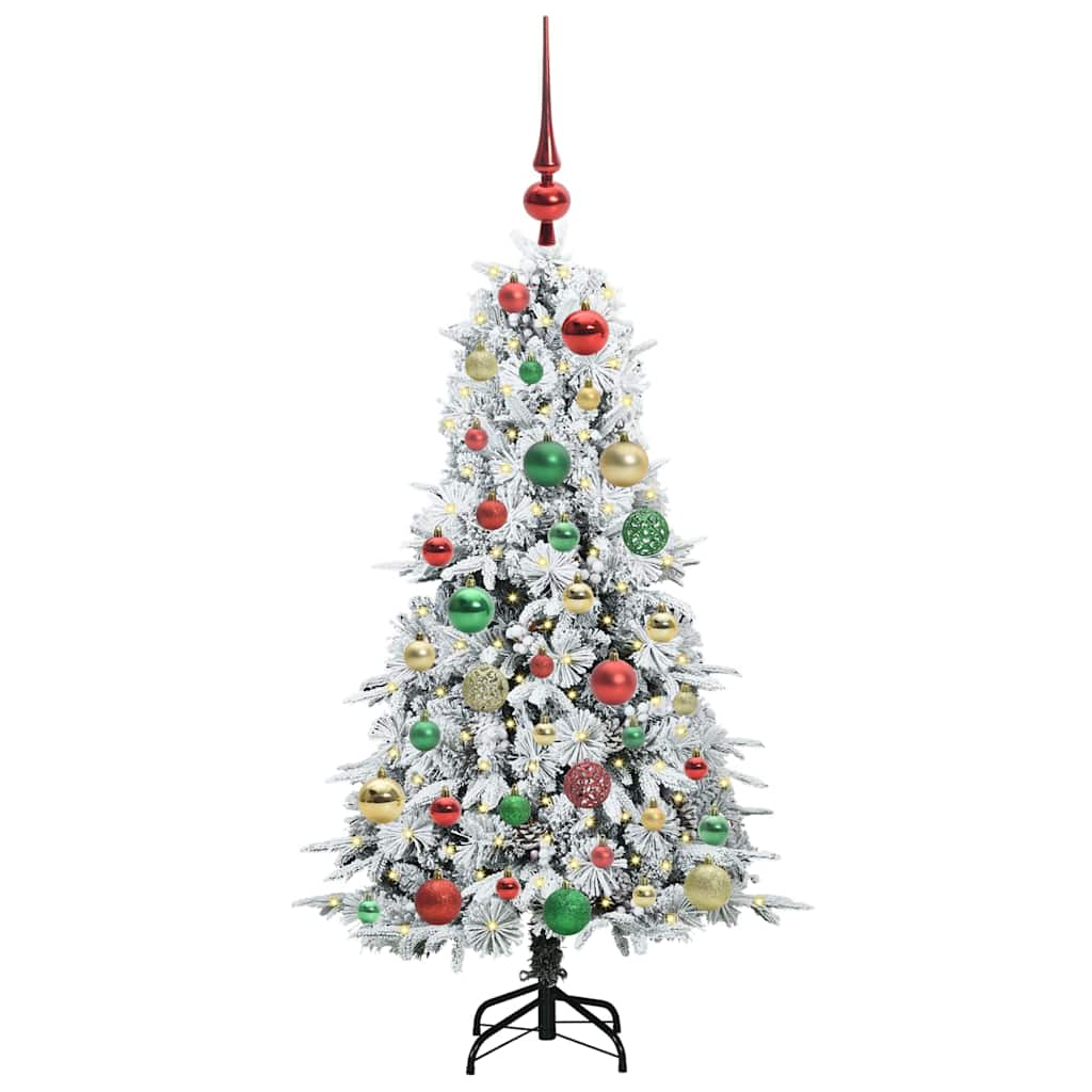 Künstlicher klappbarer Weihnachtsbaum Weiß 120 cm PE und PVC