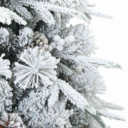 vidaXL Künstlicher klappbarer Weihnachtsbaum Weiß 150 cm PE und PVC