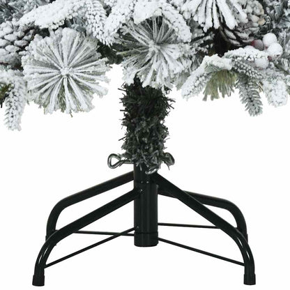 vidaXL Künstlicher klappbarer Weihnachtsbaum Weiß 150 cm PE und PVC