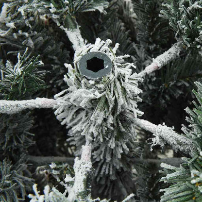 vidaXL Künstlicher klappbarer Weihnachtsbaum Weiß 150 cm PE und PVC
