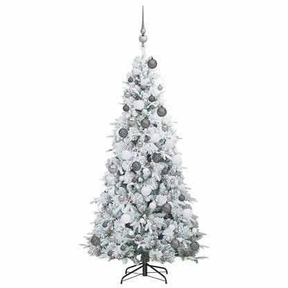vidaXL Künstlicher klappbarer Weihnachtsbaum Weiß 180 cm PE und PVC
