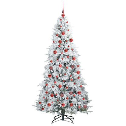 vidaXL Künstlicher klappbarer Weihnachtsbaum Weiß 180 cm PE und PVC