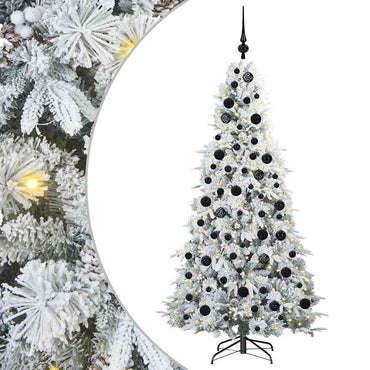 vidaXL Künstlicher klappbarer Weihnachtsbaum Weiß 180 cm PE und PVC