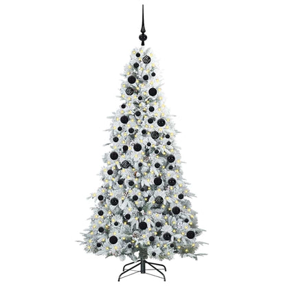 vidaXL Künstlicher klappbarer Weihnachtsbaum Weiß 180 cm PE und PVC