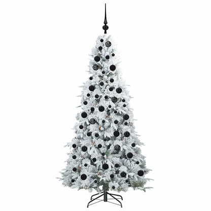 vidaXL Künstlicher klappbarer Weihnachtsbaum Weiß 180 cm PE und PVC