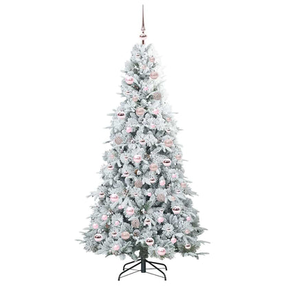 vidaXL Künstlicher klappbarer Weihnachtsbaum Weiß 180 cm PE und PVC