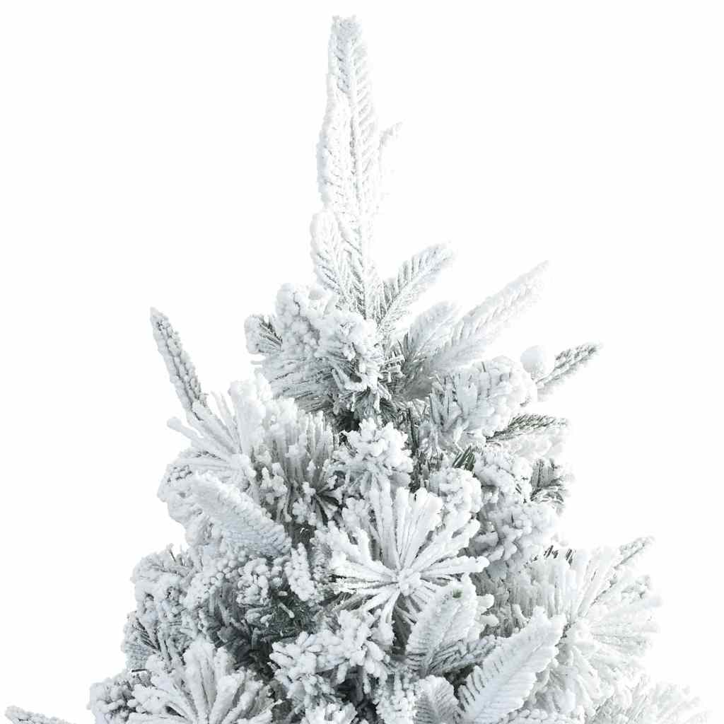vidaXL Künstlicher klappbarer Weihnachtsbaum Weiß 180 cm PE und PVC
